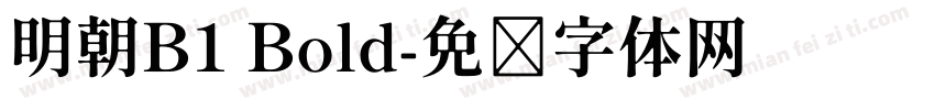 明朝B1 Bold字体转换